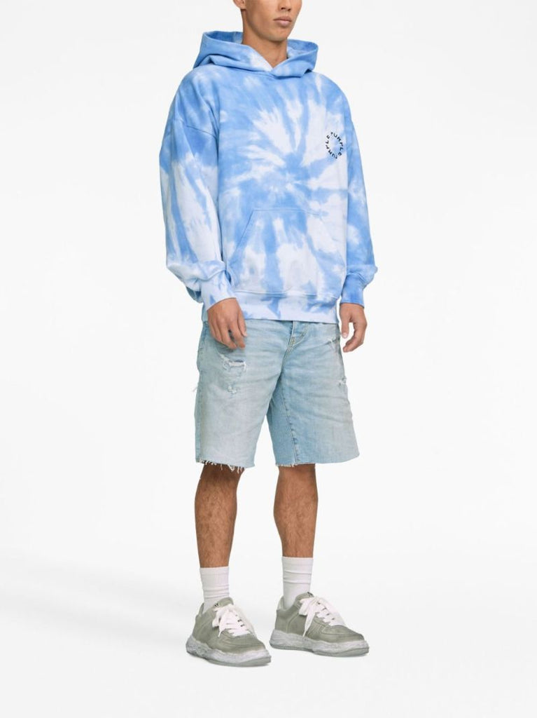 Blue Distressed Denim Shorts