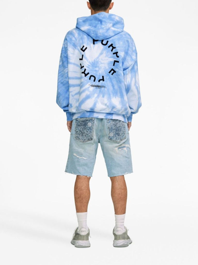 Blue Distressed Denim Shorts
