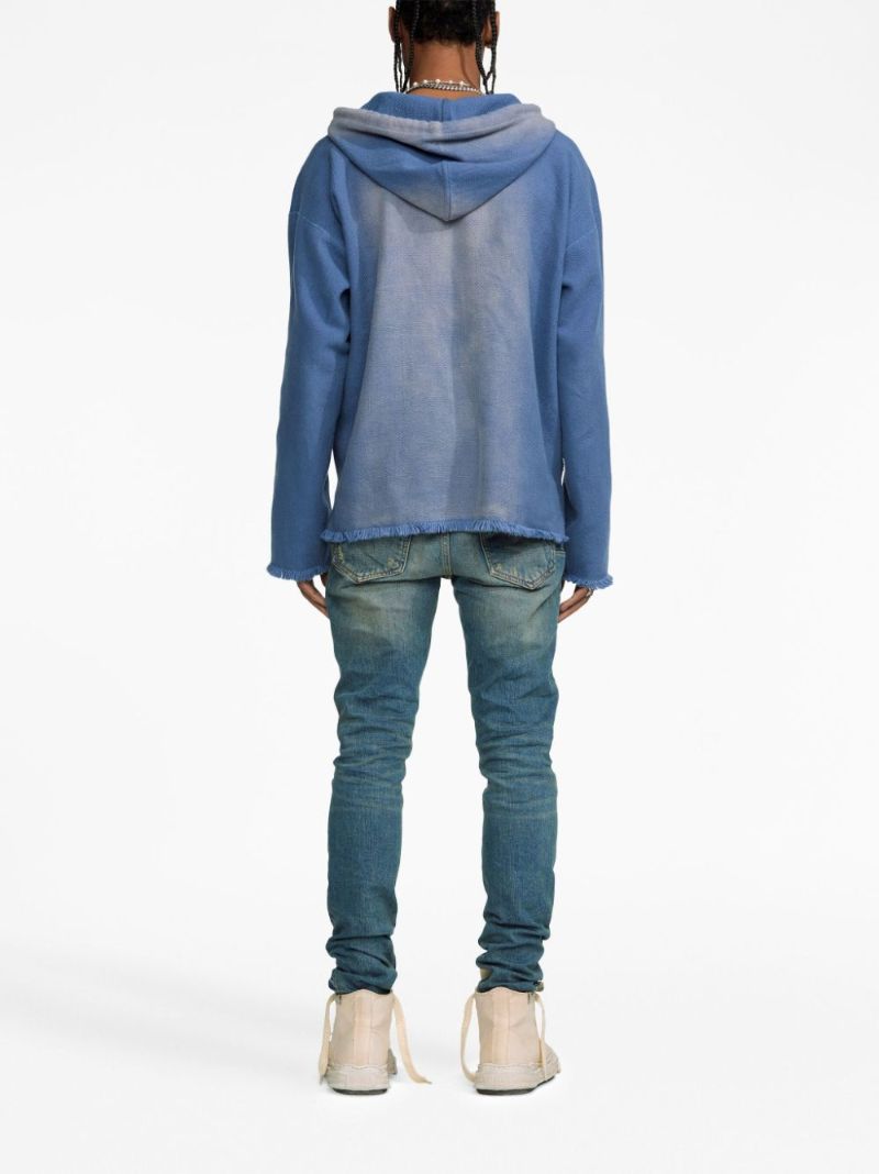 Blue P001 Distressed Skinny Jeans
