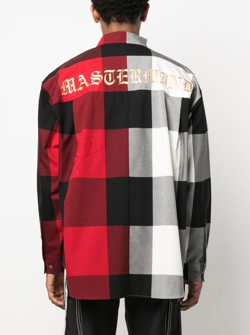 Red Check-print Cotton Shirt