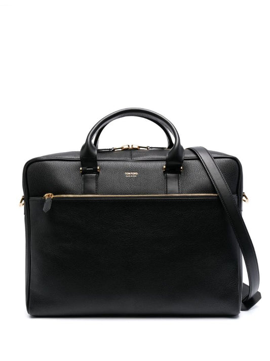 Black Embossed Logo Briefcase