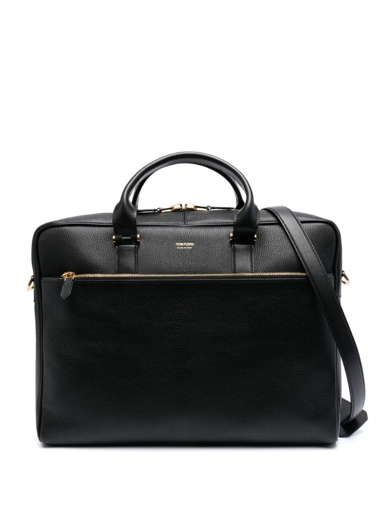 Black Embossed Logo Briefcase