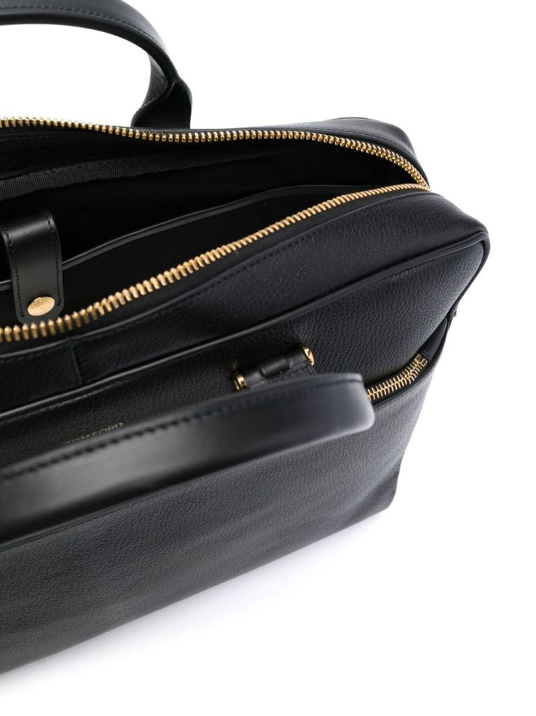 Black Embossed Logo Briefcase