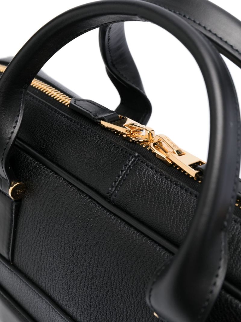 Black Embossed Logo Briefcase