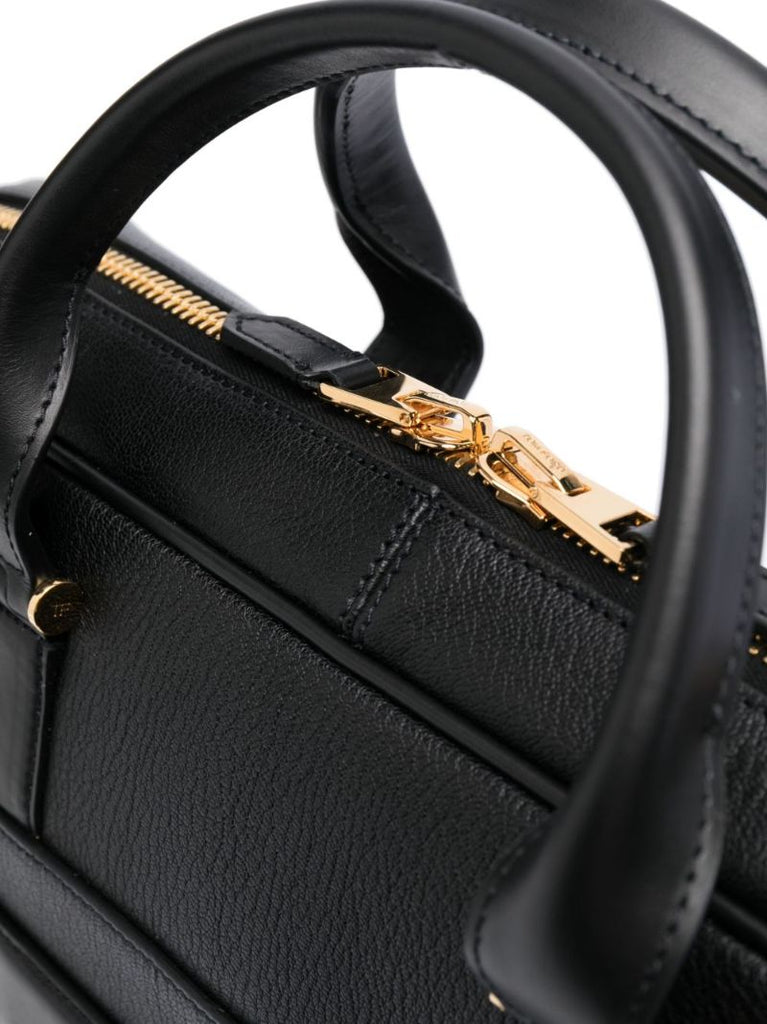 Black Embossed Logo Briefcase