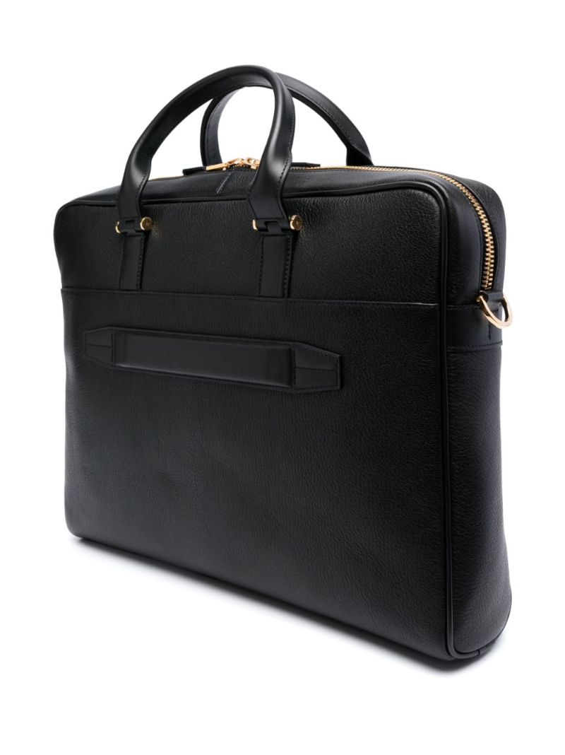 Black Embossed Logo Briefcase