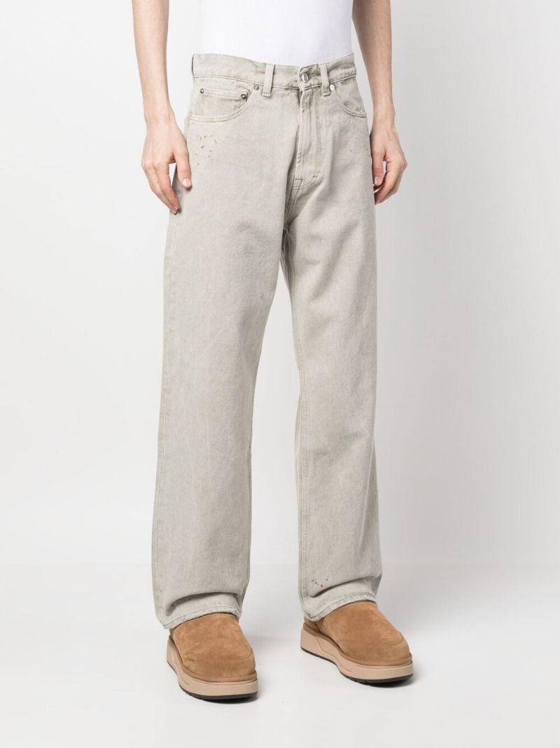 Grey Third Cut Straight-leg Jeans