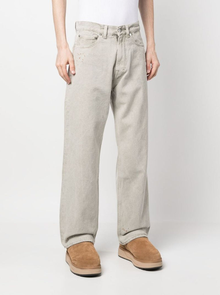 Grey Third Cut Straight-leg Jeans