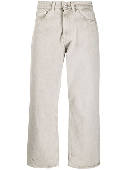 Grey Third Cut Straight-leg Jeans