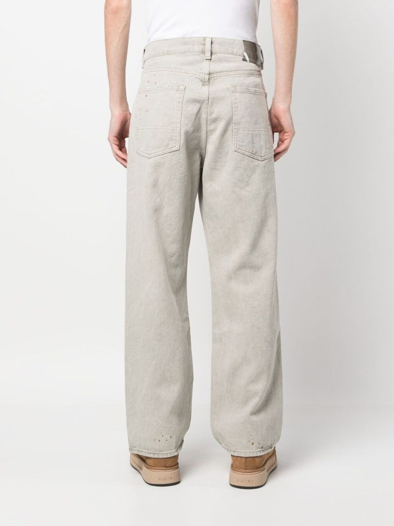 Grey Third Cut Straight-leg Jeans