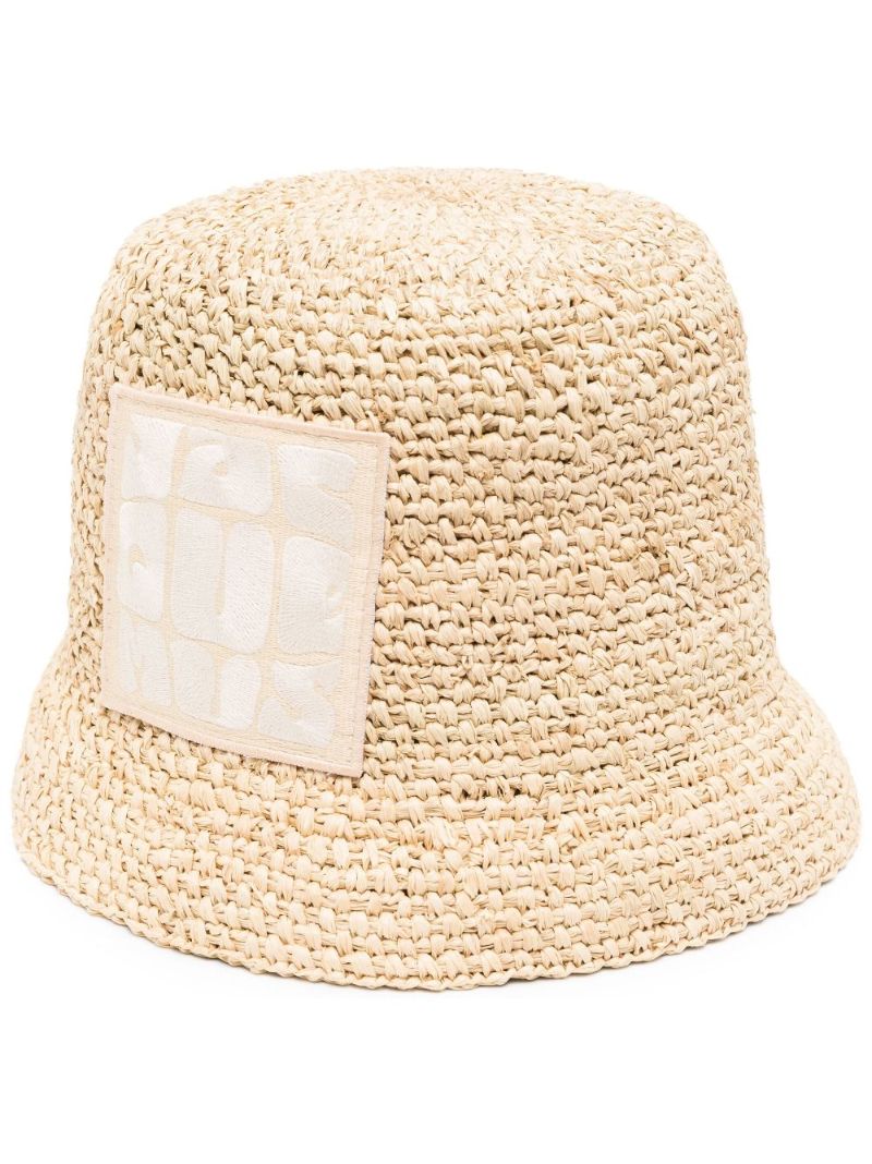 Neutral Le Bob Ficiu Raffia Bucket Hat
