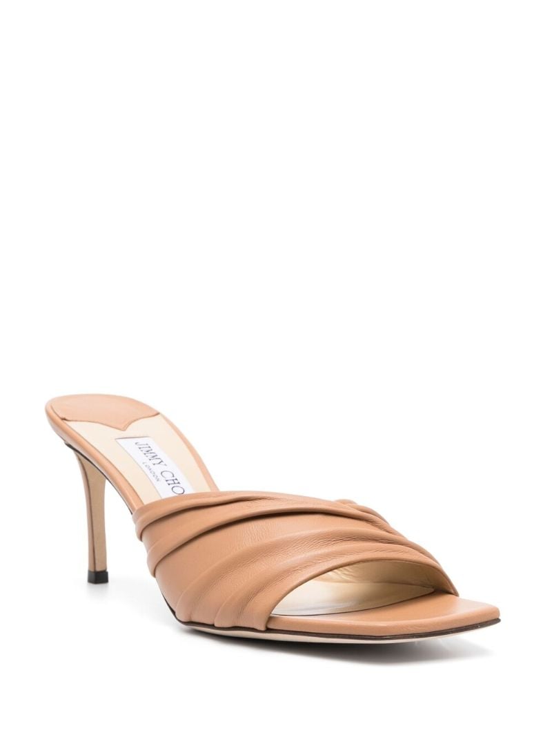 Brown Basil 75 Leather Mules