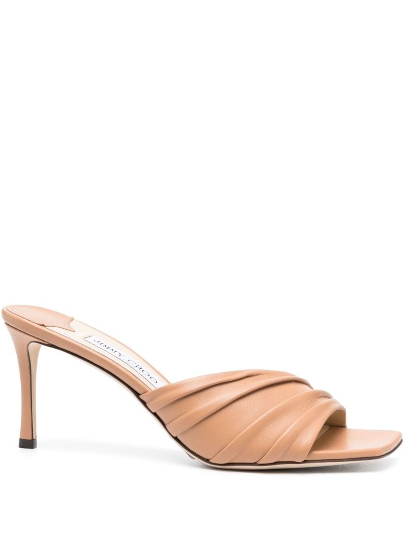 Brown Basil 75 Leather Mules