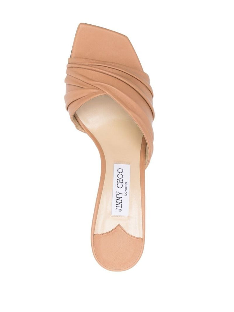 Brown Basil 75 Leather Mules