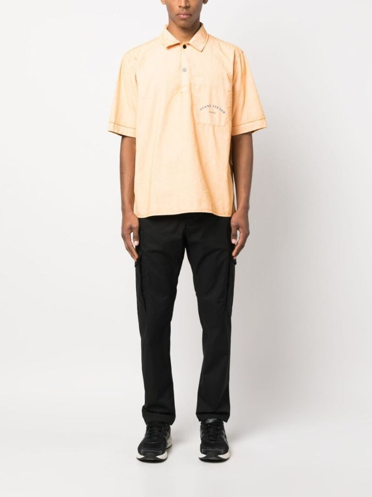 Orange Logo Print Shirt