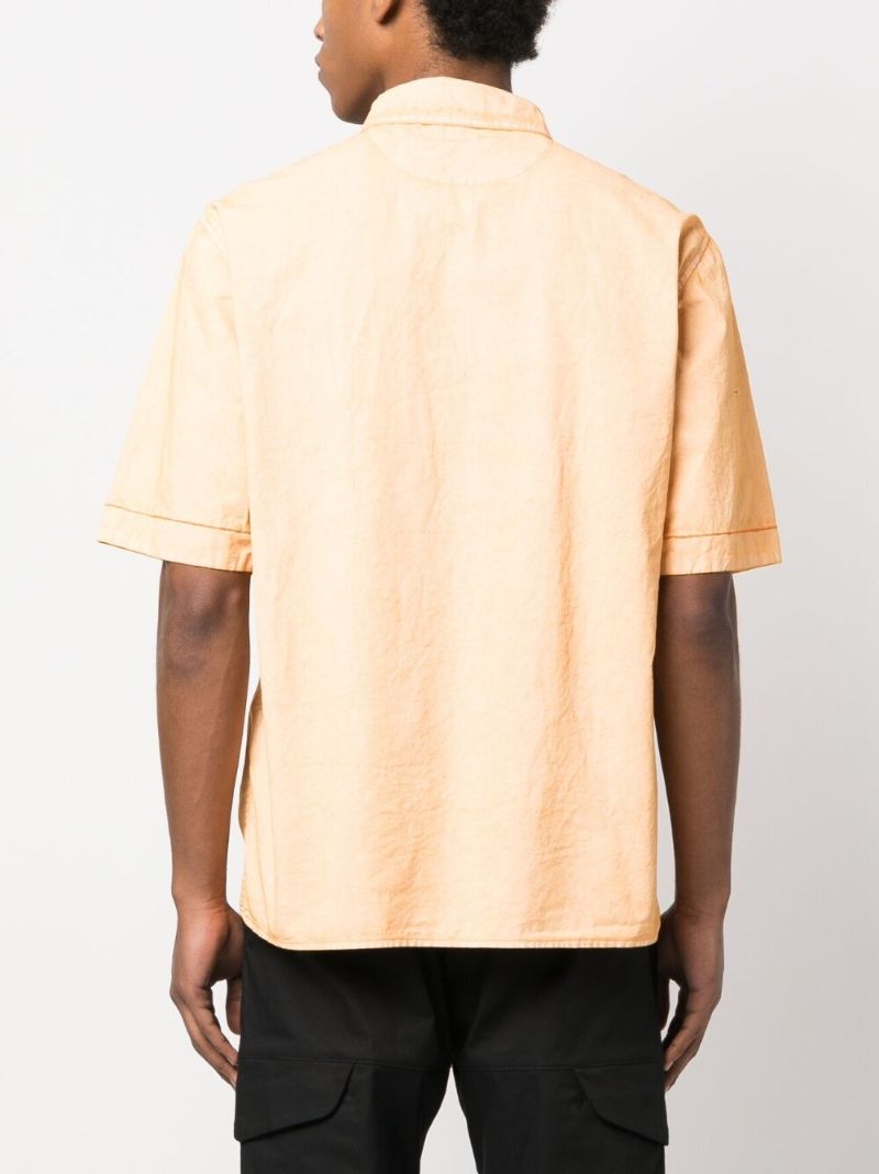 Orange Logo Print Shirt