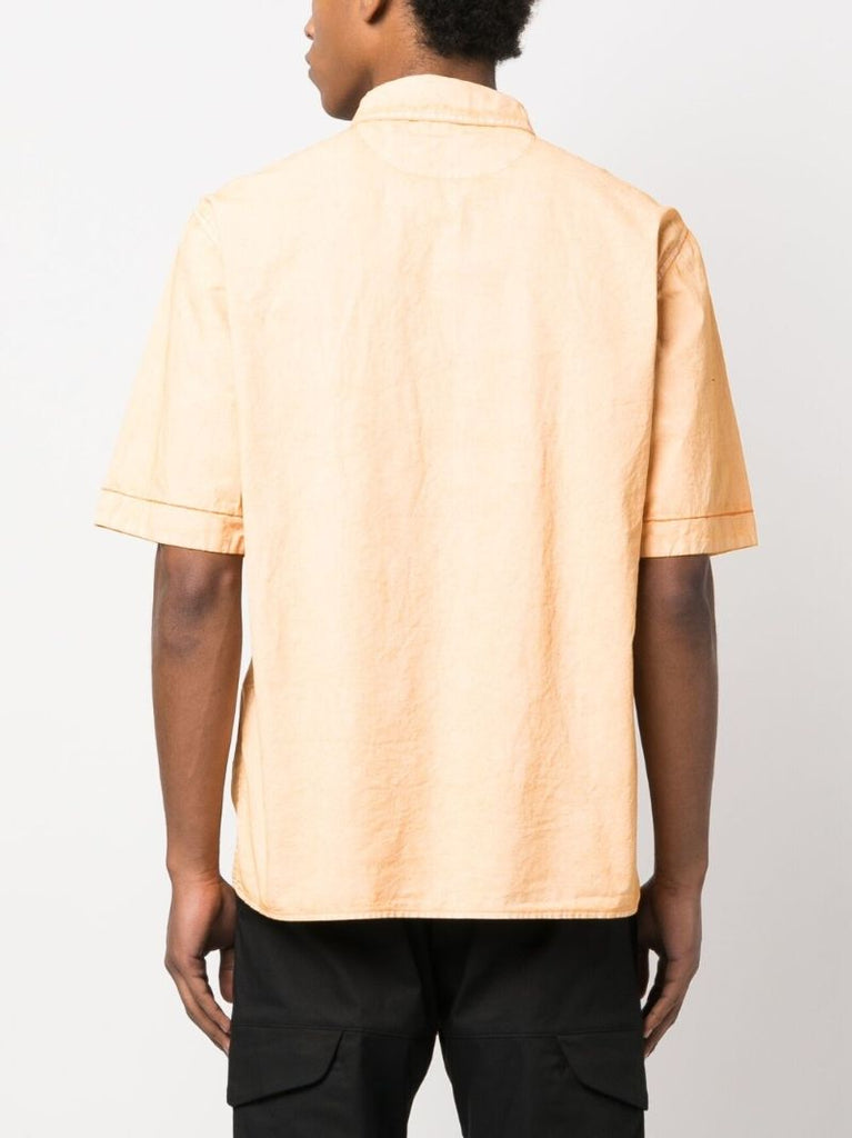 Orange Logo Print Shirt