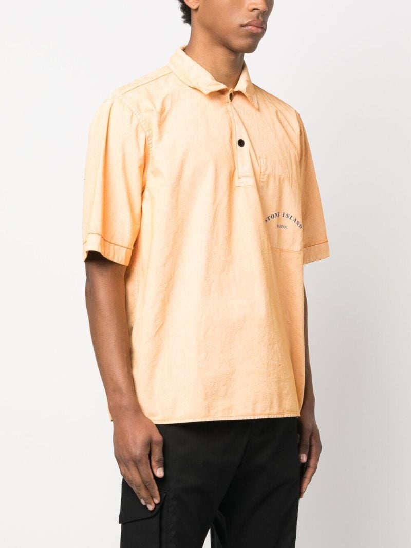 Orange Logo Print Shirt