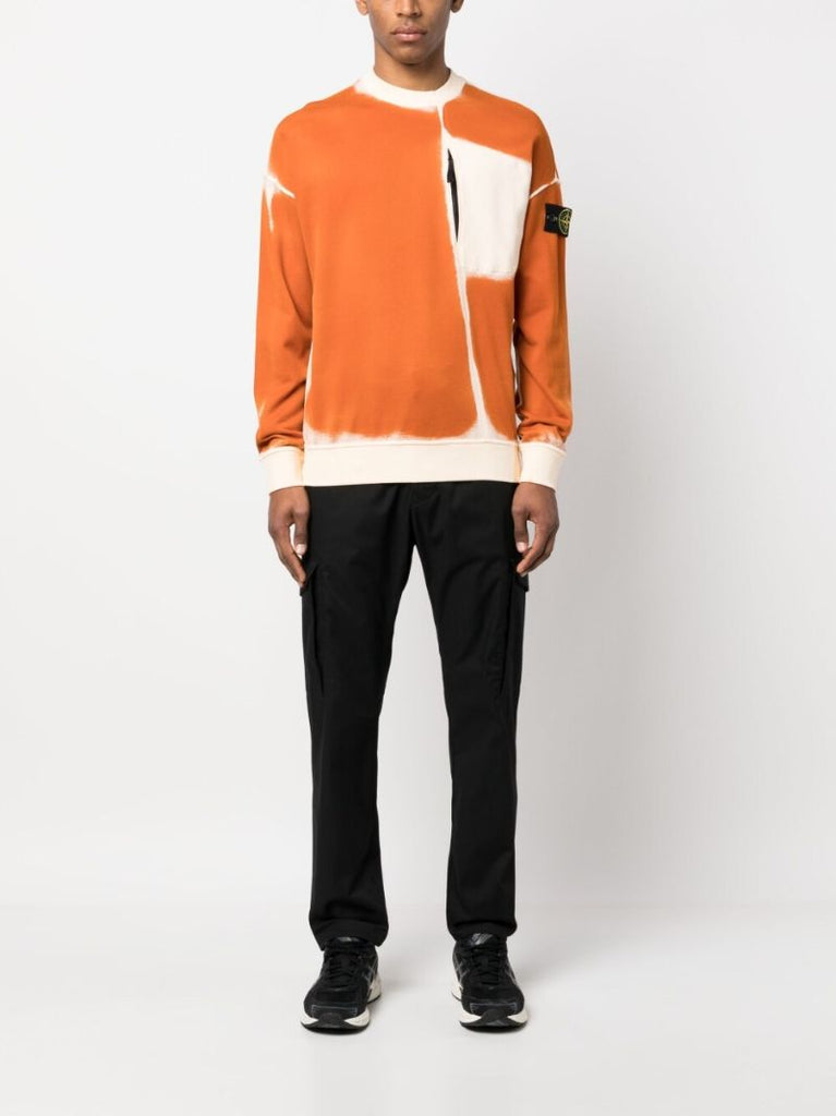 Orange Hand Sprayed Sweatshirt