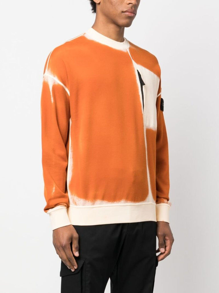 Orange Hand Sprayed Sweatshirt