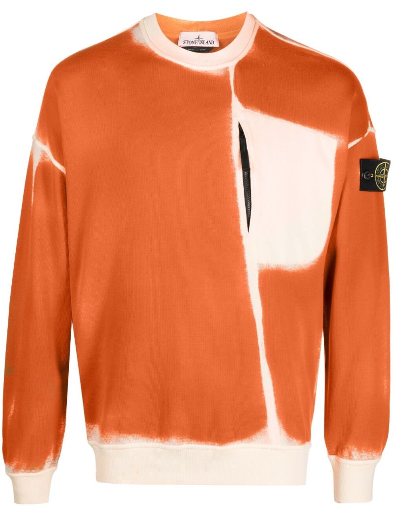 Orange Hand Sprayed Sweatshirt