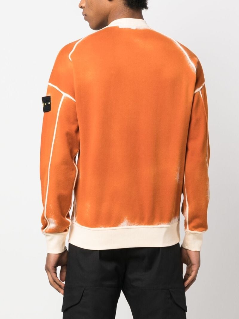 Orange Hand Sprayed Sweatshirt