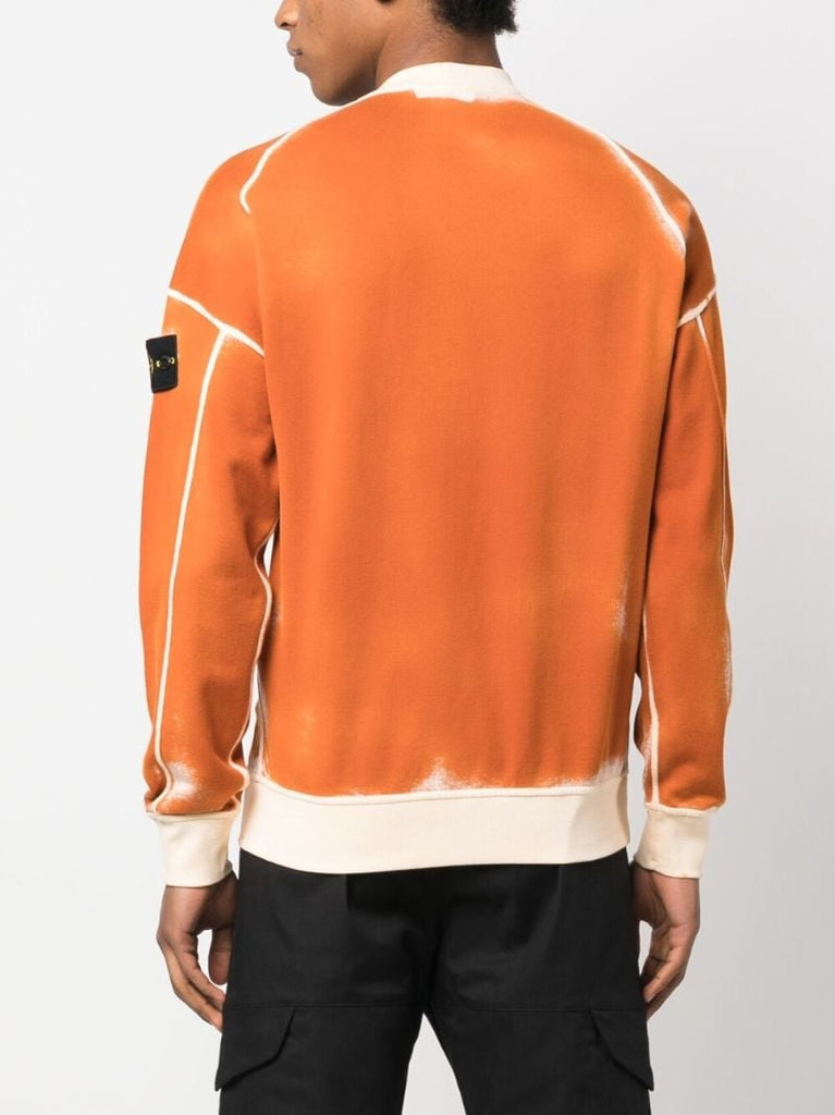 Orange Hand Sprayed Sweatshirt