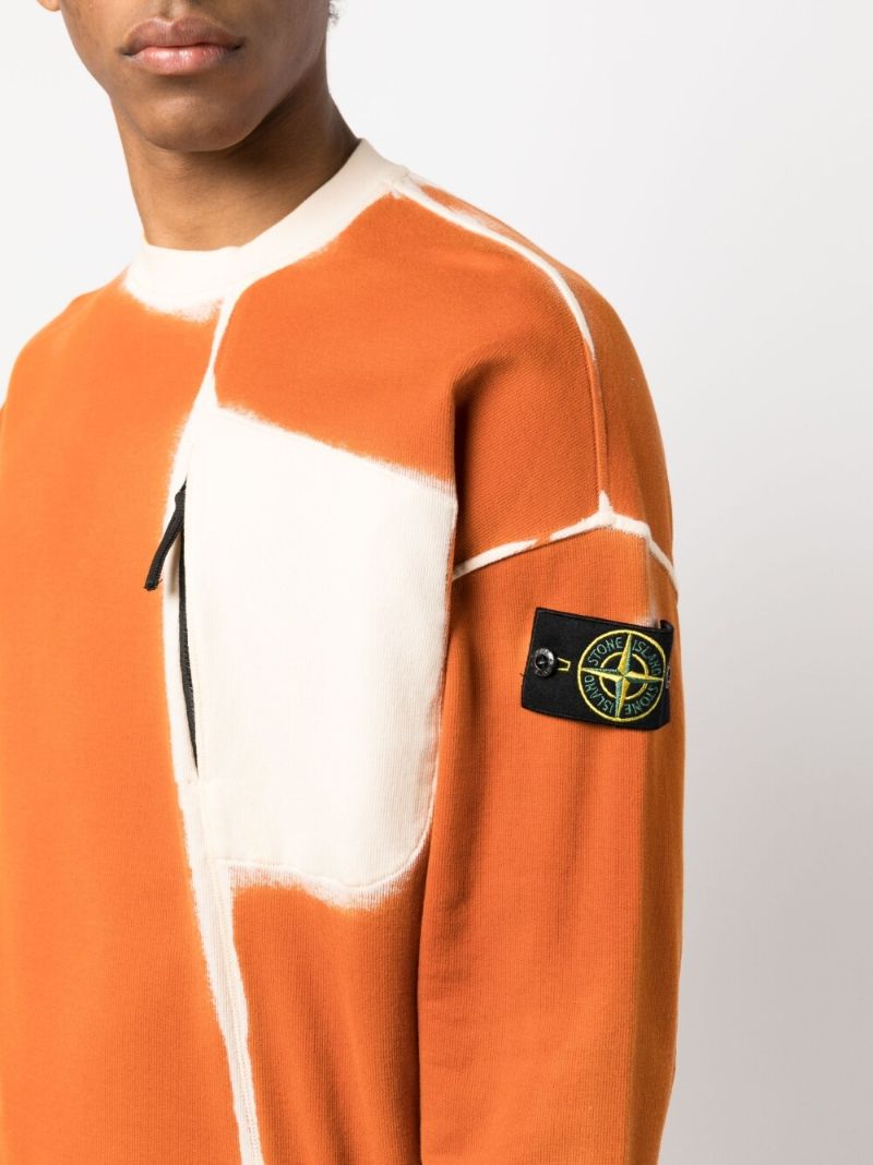 Orange Hand Sprayed Sweatshirt