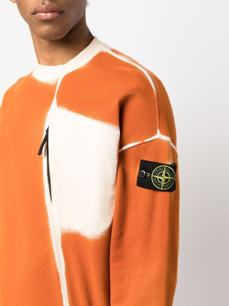 Orange Hand Sprayed Sweatshirt