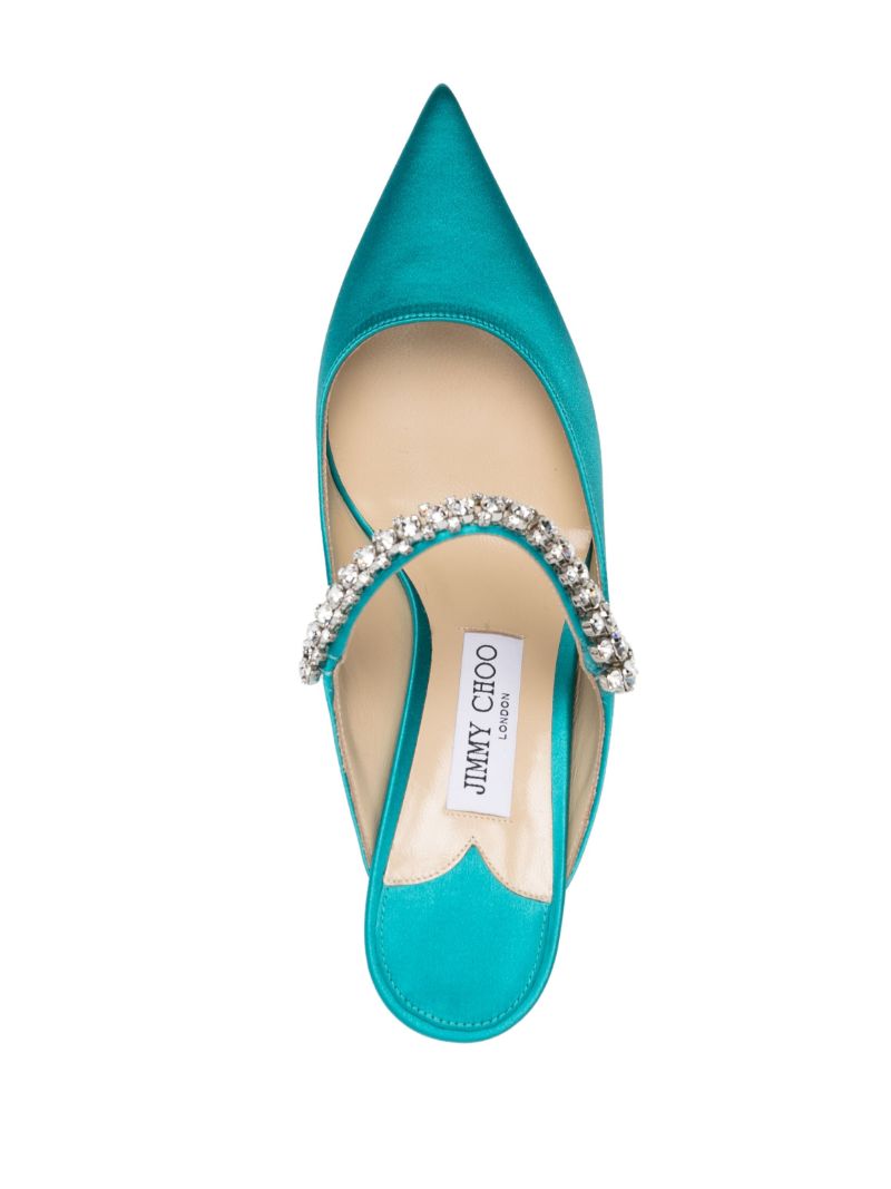 Blue Bing 65 Crystal-embellished Satin Pumps
