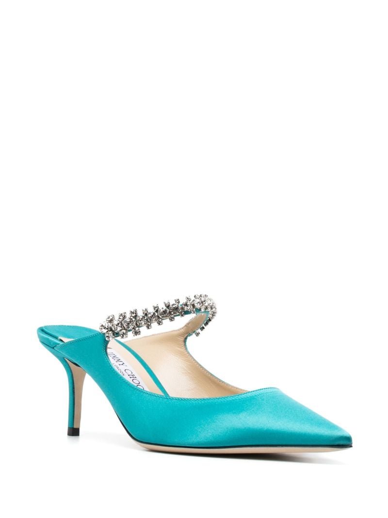 Blue Bing 65 Crystal-embellished Satin Pumps