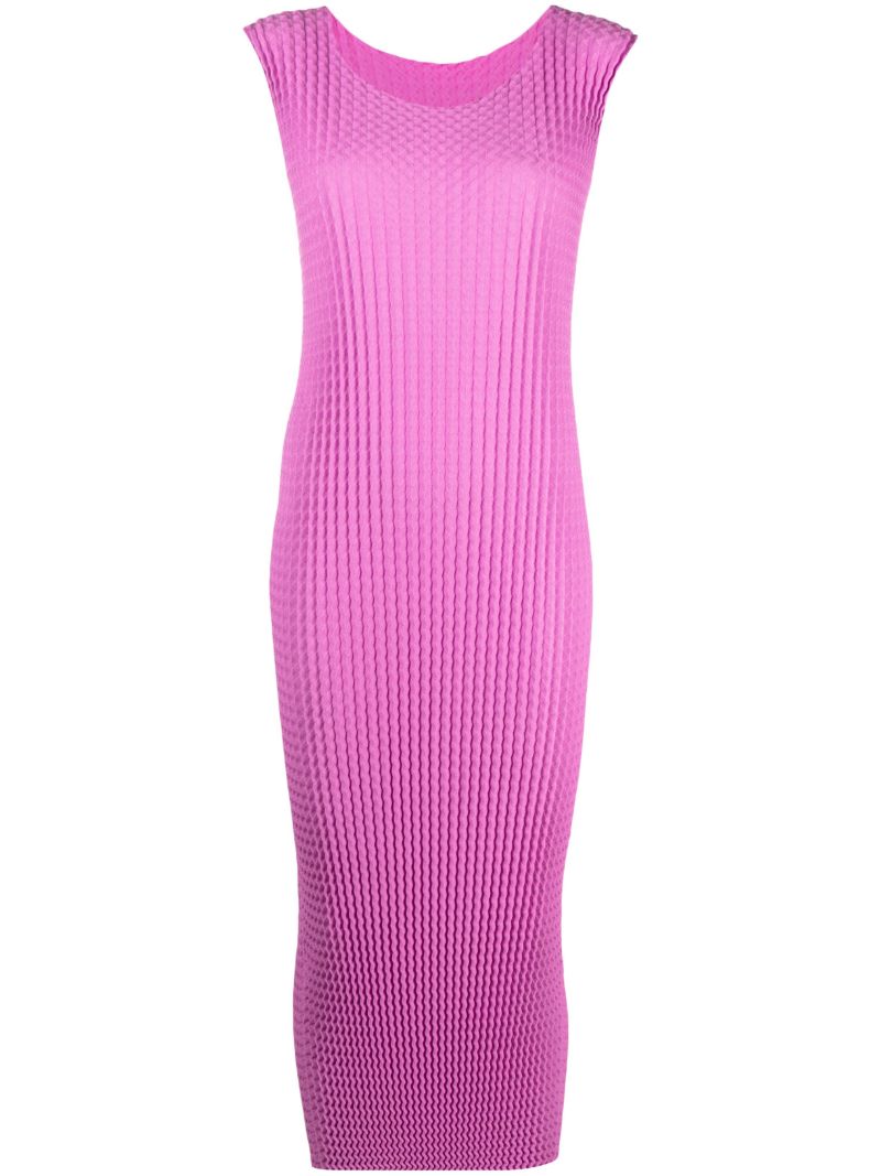 Pink Spongy-36 Waffle Dress