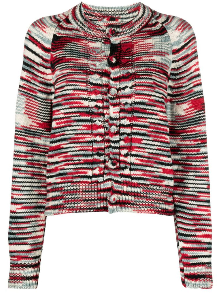 Red Saltin Wool Cardigan