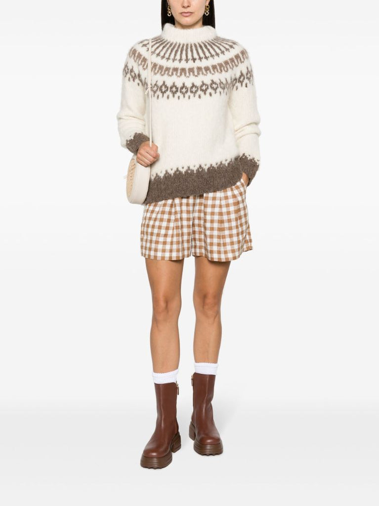 White Branch Yoke Sweater