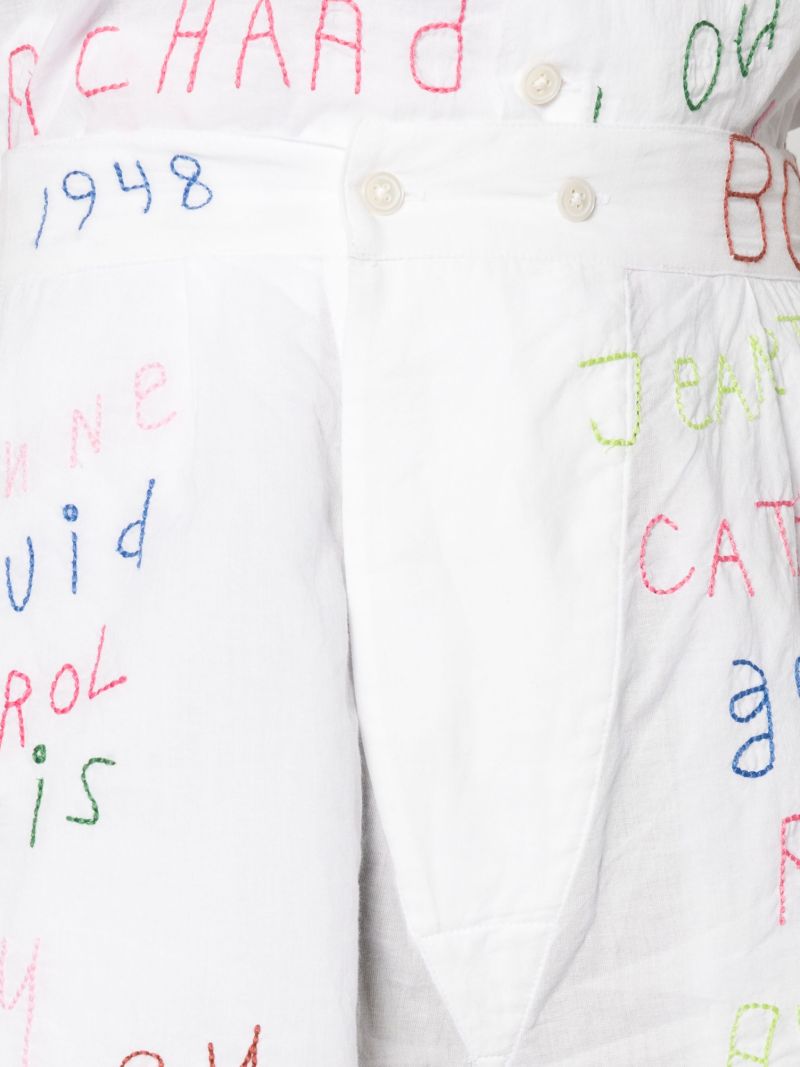 White Familial Hall Embroidered Boxers