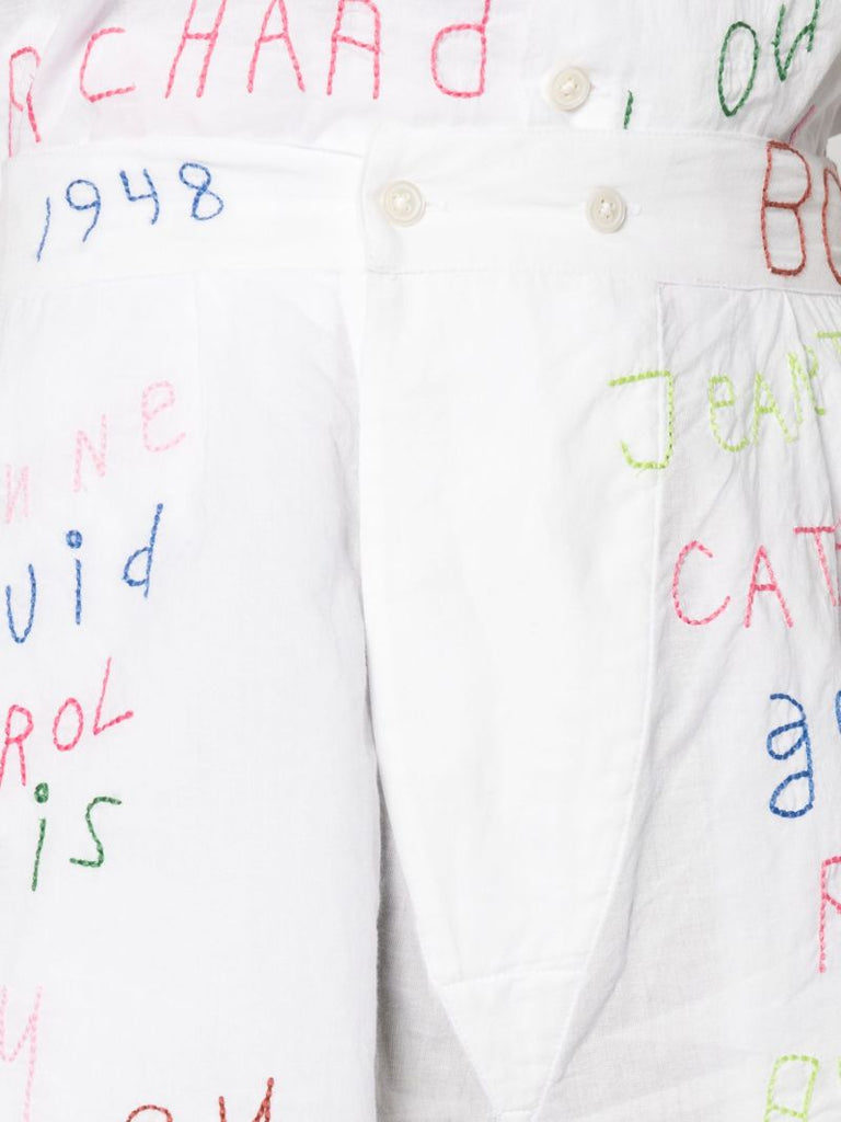 White Familial Hall Embroidered Boxers