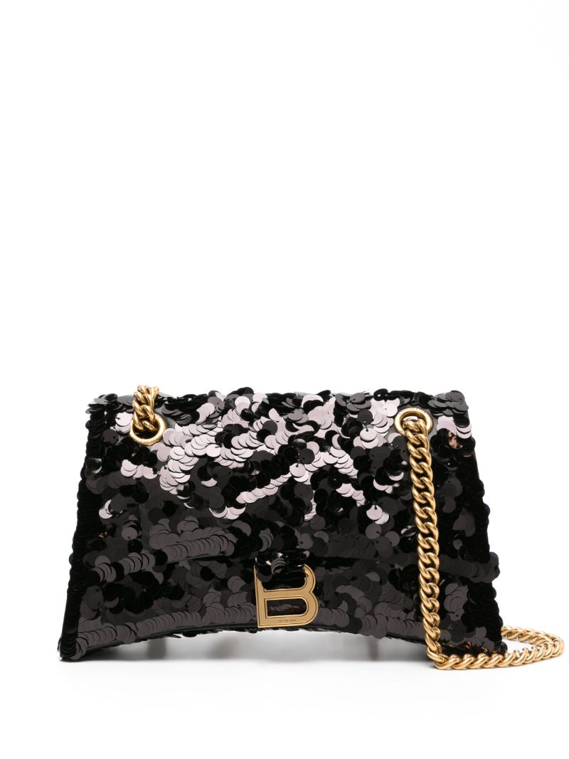 Black Crush Sequin-embellished Crossbody Bag