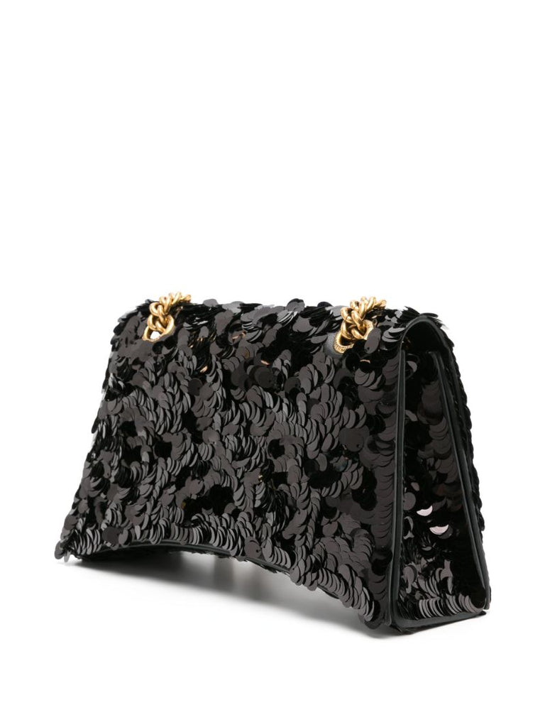 Black Crush Sequin-embellished Crossbody Bag