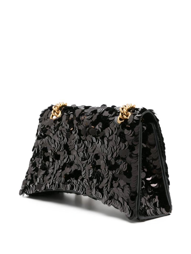 Black Crush Sequin-embellished Crossbody Bag