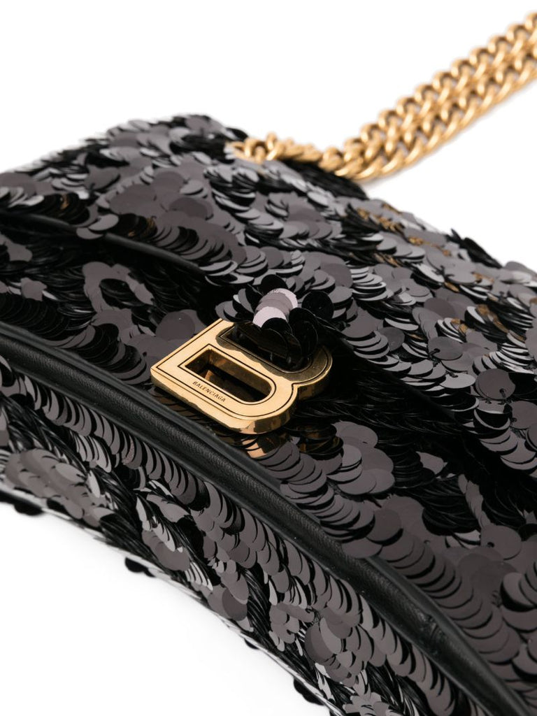Black Crush Sequin-embellished Crossbody Bag