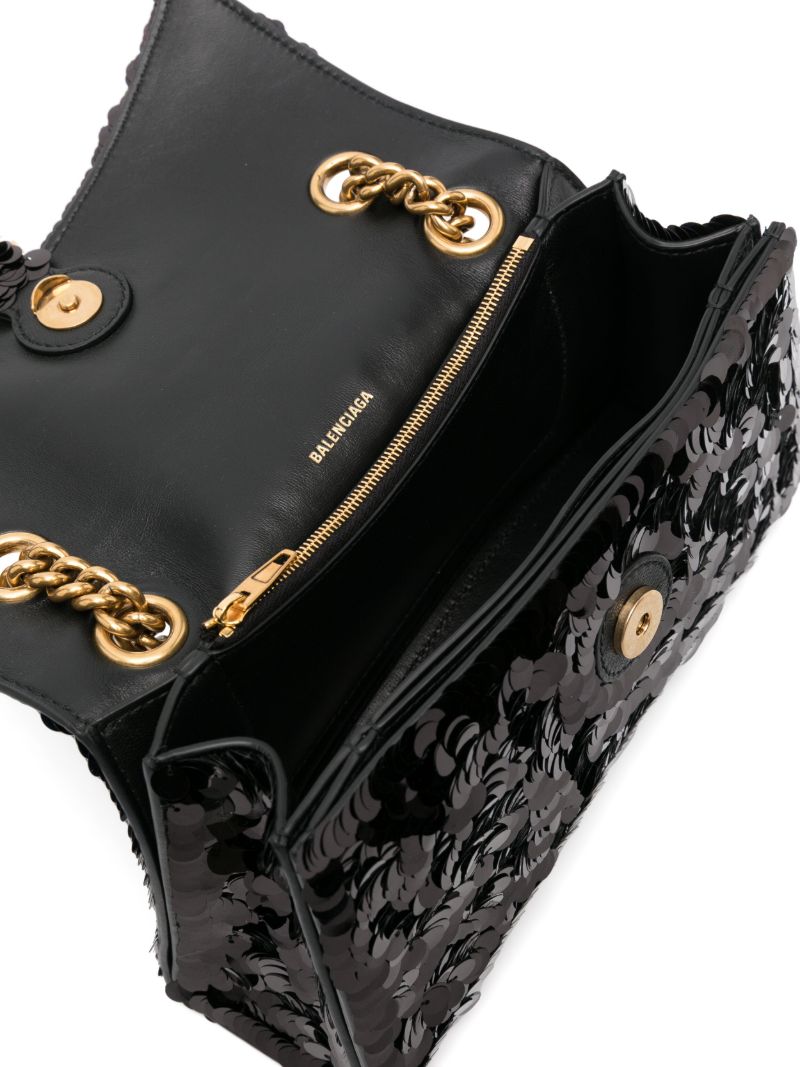 Black Crush Sequin-embellished Crossbody Bag