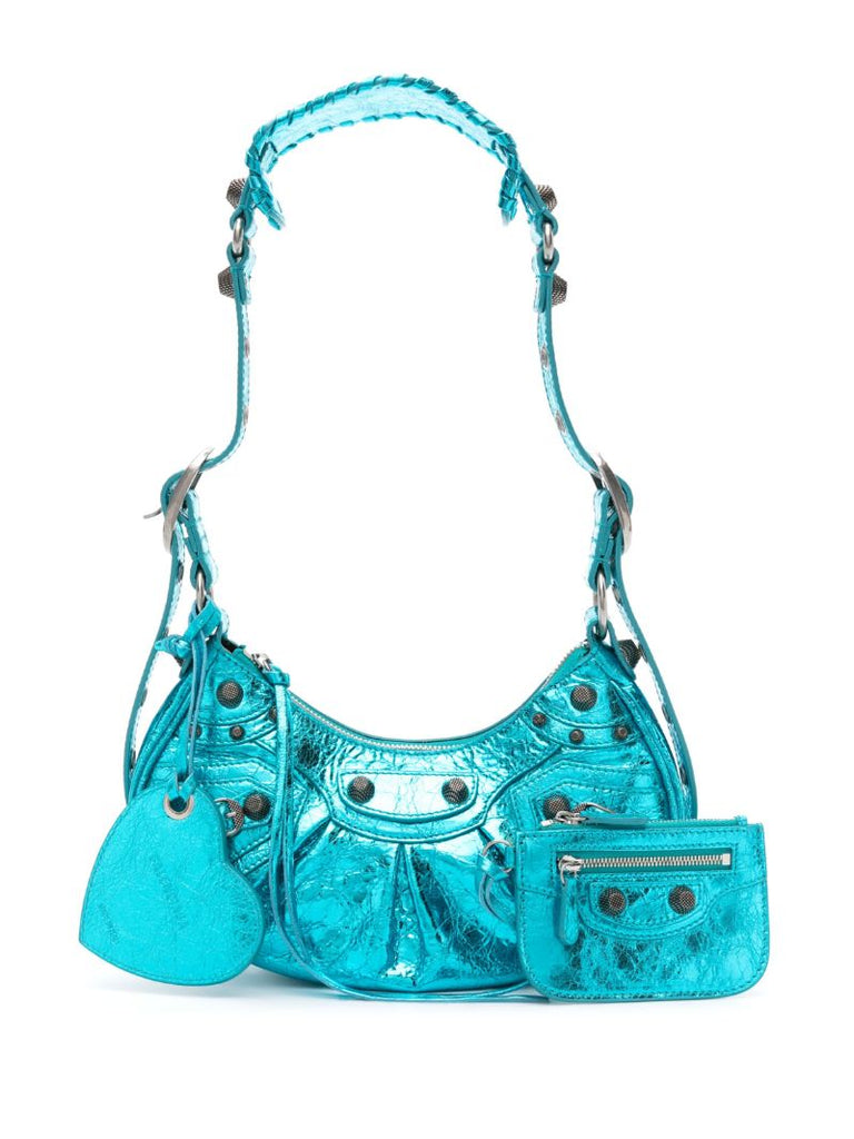 Blue Le Cagole Xs Leather Shoulder Bag
