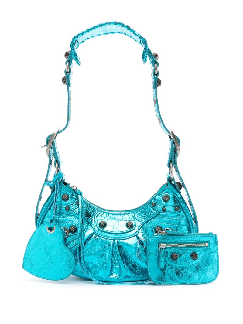 Blue Le Cagole Xs Leather Shoulder Bag