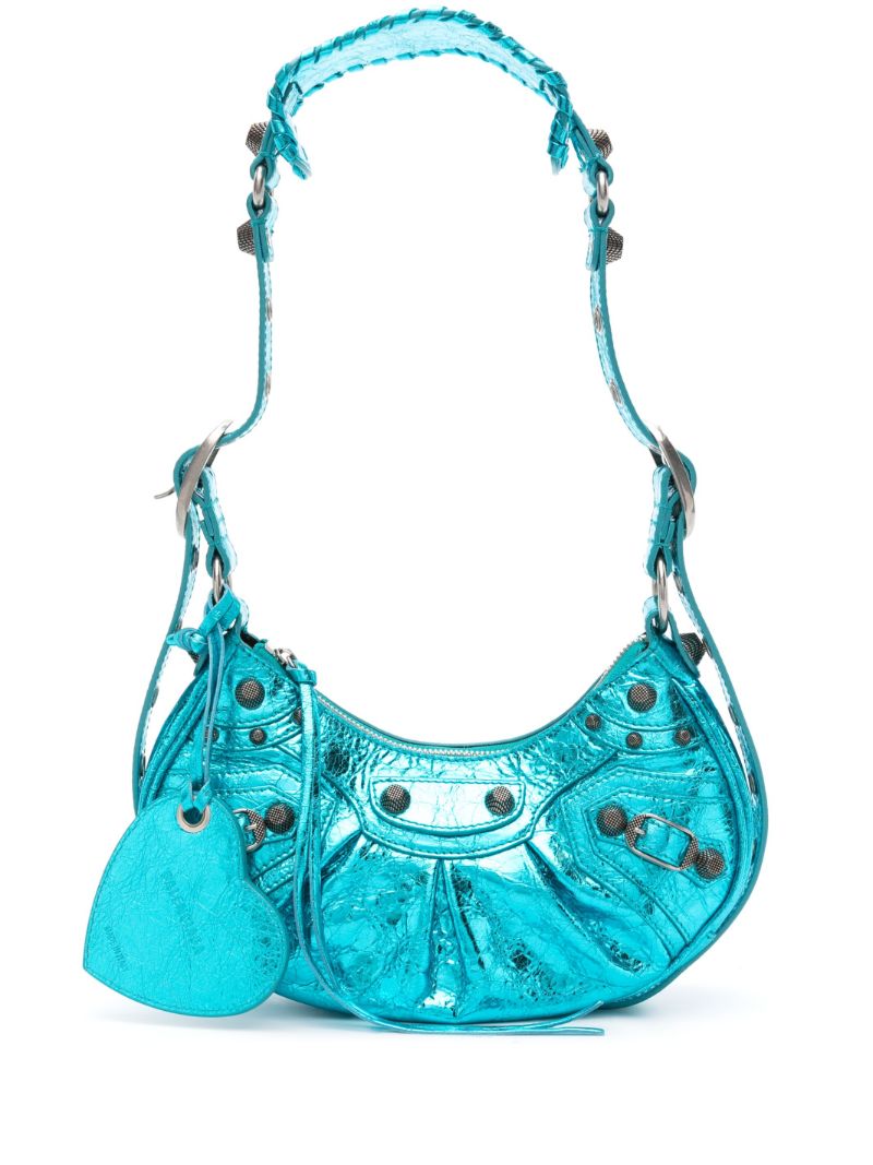 Blue Le Cagole Xs Leather Shoulder Bag