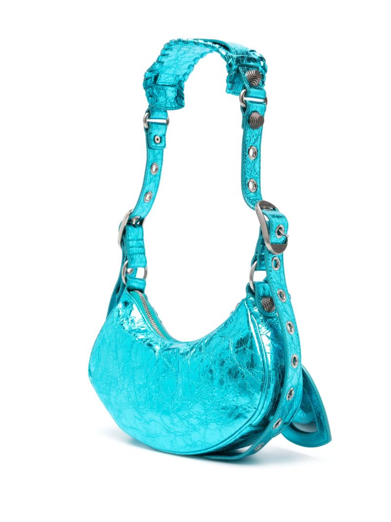 Blue Le Cagole Xs Leather Shoulder Bag