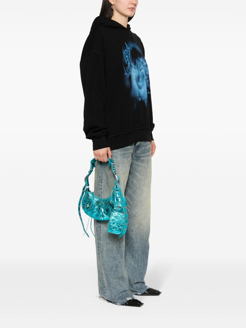 Blue Le Cagole Xs Leather Shoulder Bag