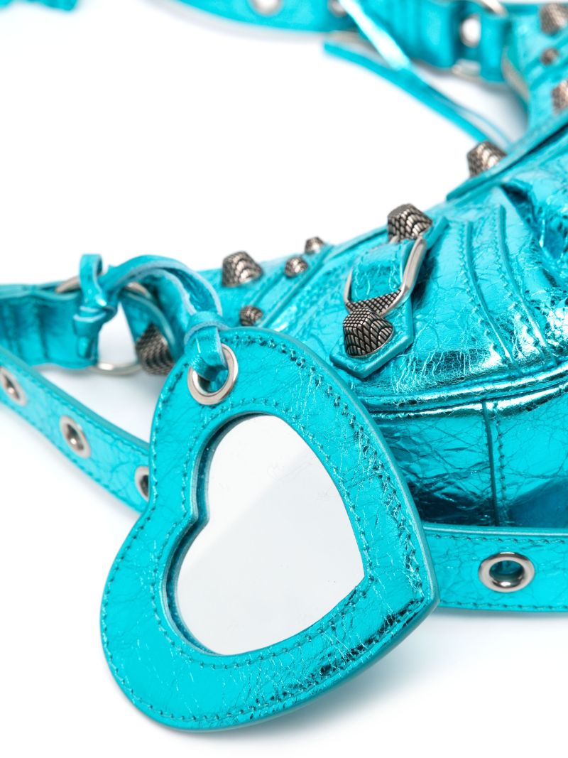 Blue Le Cagole Xs Leather Shoulder Bag
