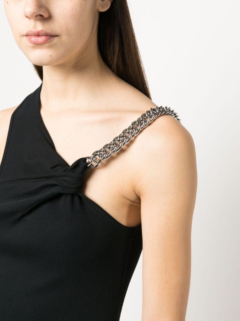 Black One-shoulder Mini Dress