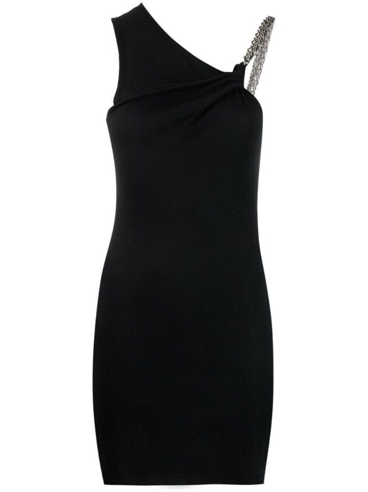 Black One-shoulder Mini Dress