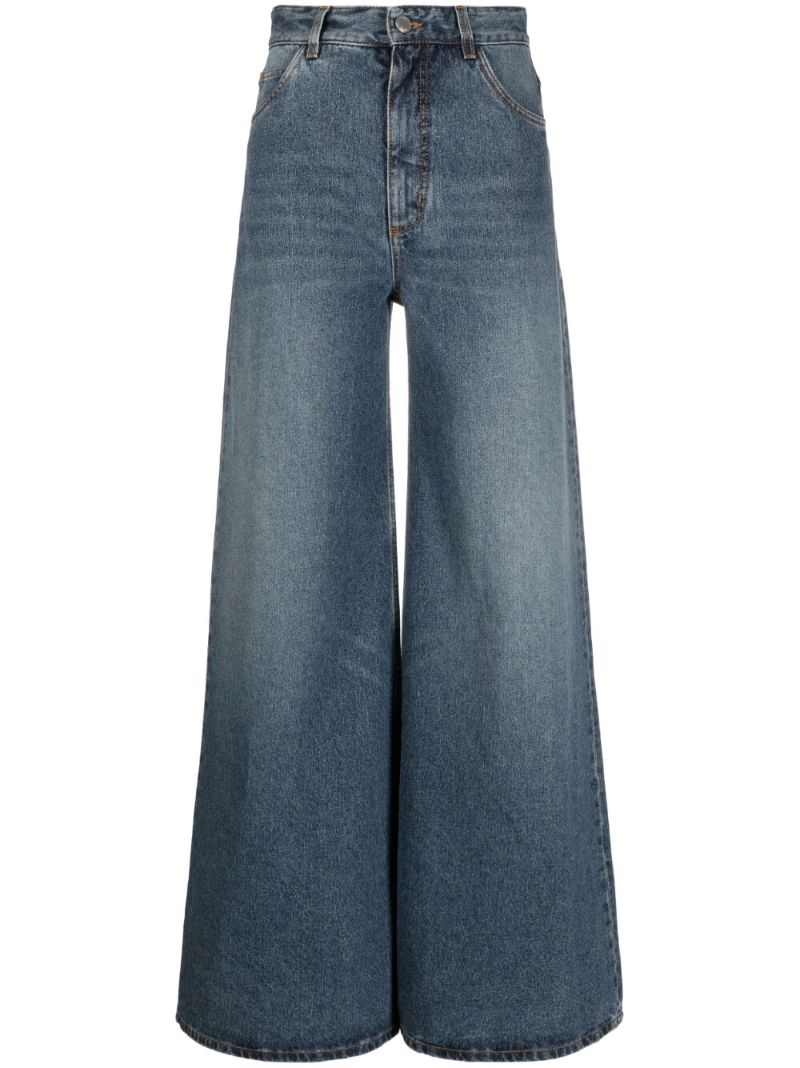 Blue Wide-leg Jeans